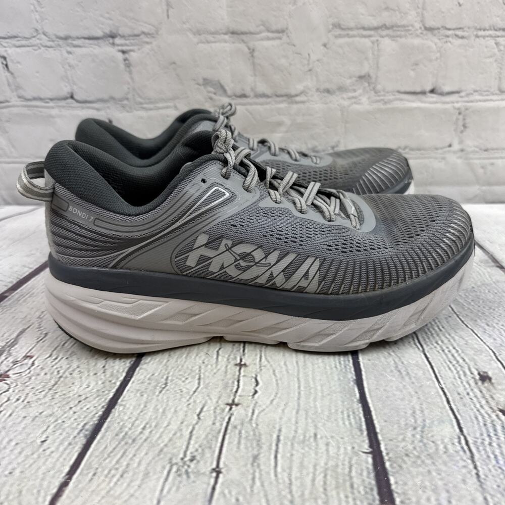 Mens Size 7 Hoka One One‎ Bondi 7 Wild Dove Grey Bondi 7 1110518WDDS - Picture 7 of 12